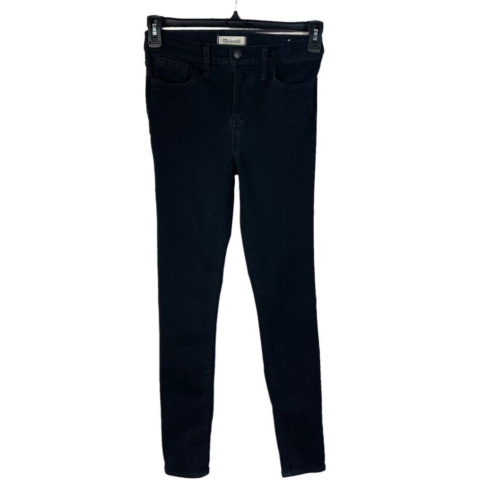 Madewell SZ 26 Roadtripper Skinny Jeans Mid-Rise Zip-Fly Stretch Pockets Black